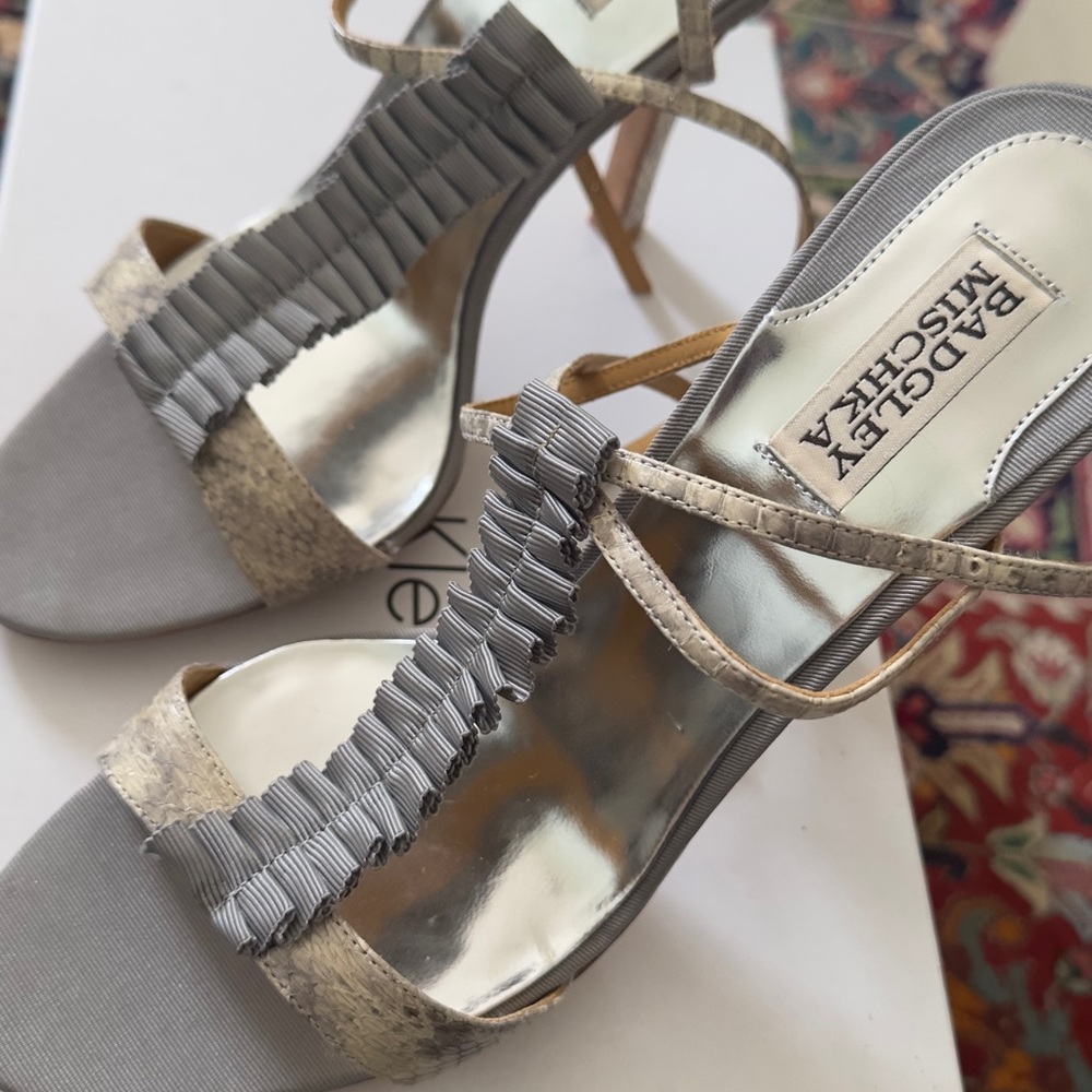 Beautiful ankle tie designer heels